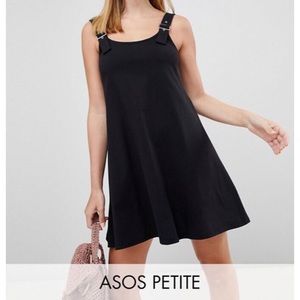 ASOS Petite Buckle Strap Pinafore Dress